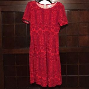 LulaRoe Amelia red dress
